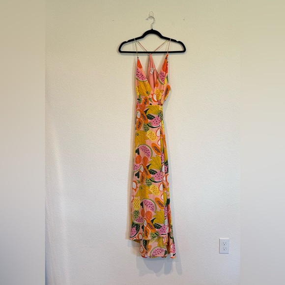 Hutch Anthropologie Size Medium Fruit  Wrap  Maxi Dress - Picture 4 of 11